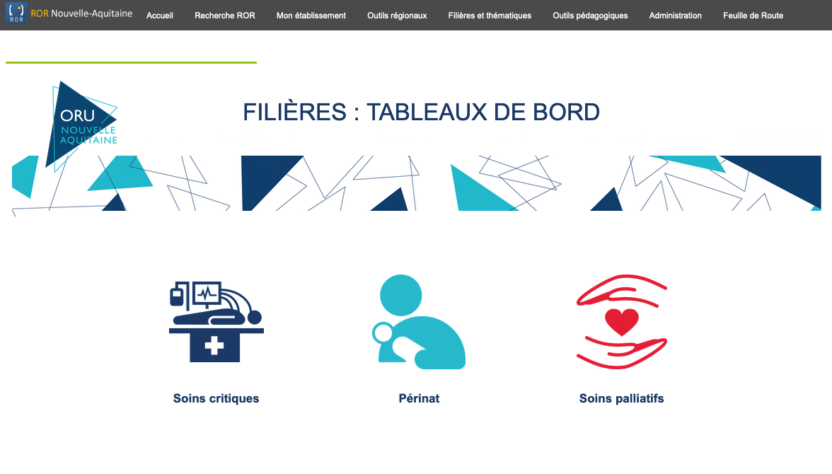 Accès tableaux de bord sur le ROR